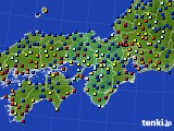近畿地方のアメダス実況(日照時間)(2021年10月17日)