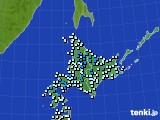 北海道地方のアメダス実況(気温)(2021年10月17日)