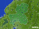 岐阜県のアメダス実況(風向・風速)(2021年10月17日)