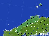 2021年10月17日の島根県のアメダス(風向・風速)