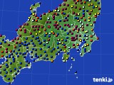 関東・甲信地方のアメダス実況(日照時間)(2021年10月18日)