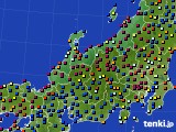 北陸地方のアメダス実況(日照時間)(2021年10月18日)
