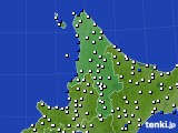 道北のアメダス実況(風向・風速)(2021年10月18日)