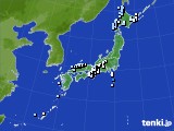 アメダス実況(降水量)(2021年10月19日)