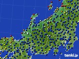 2021年10月19日の北陸地方のアメダス(日照時間)