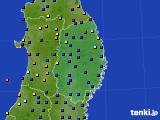 岩手県のアメダス実況(日照時間)(2021年10月19日)