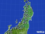 東北地方のアメダス実況(降水量)(2021年10月20日)