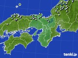 近畿地方のアメダス実況(降水量)(2021年10月20日)