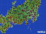 関東・甲信地方のアメダス実況(日照時間)(2021年10月20日)