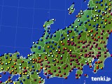 北陸地方のアメダス実況(日照時間)(2021年10月20日)