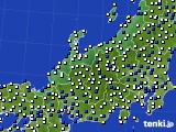 北陸地方のアメダス実況(風向・風速)(2021年10月20日)