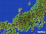 北陸地方のアメダス実況(日照時間)(2021年10月21日)