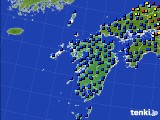 九州地方のアメダス実況(日照時間)(2021年10月21日)