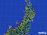 2021年10月22日の東北地方のアメダス(日照時間)