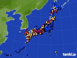 2021年10月22日のアメダス(日照時間)