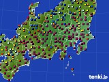 2021年10月23日の関東・甲信地方のアメダス(日照時間)