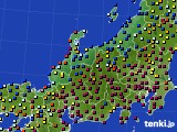 北陸地方のアメダス実況(日照時間)(2021年10月23日)