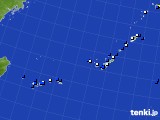 2021年10月23日の沖縄地方のアメダス(風向・風速)