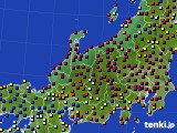 2021年10月24日の北陸地方のアメダス(日照時間)
