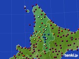 道北のアメダス実況(日照時間)(2021年10月24日)