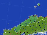 島根県のアメダス実況(日照時間)(2021年10月24日)