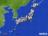 アメダス実況(風向・風速)(2021年10月24日)