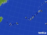 2021年10月25日の沖縄地方のアメダス(風向・風速)