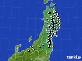 2021年10月26日の東北地方のアメダス(降水量)