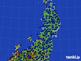 2021年10月26日の東北地方のアメダス(日照時間)
