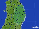 岩手県のアメダス実況(日照時間)(2021年10月27日)