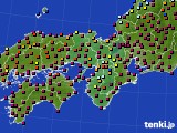 近畿地方のアメダス実況(日照時間)(2021年10月28日)