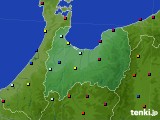 2021年10月28日の富山県のアメダス(日照時間)