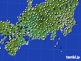 東海地方のアメダス実況(風向・風速)(2021年10月28日)