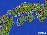 四国地方のアメダス実況(日照時間)(2021年10月29日)
