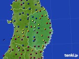 岩手県のアメダス実況(日照時間)(2021年10月29日)