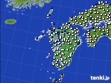 2021年10月29日の九州地方のアメダス(風向・風速)