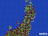 2021年10月30日の東北地方のアメダス(日照時間)