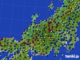 2021年10月31日の北陸地方のアメダス(日照時間)