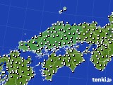 2021年11月01日の中国地方のアメダス(風向・風速)