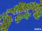 四国地方のアメダス実況(日照時間)(2021年11月02日)