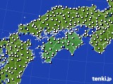 四国地方のアメダス実況(風向・風速)(2021年11月02日)