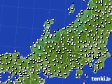 2021年11月06日の北陸地方のアメダス(風向・風速)