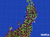 東北地方のアメダス実況(日照時間)(2021年11月07日)