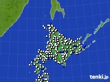 北海道地方のアメダス実況(風向・風速)(2021年11月07日)