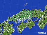 2021年11月07日の中国地方のアメダス(風向・風速)