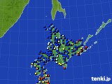 北海道地方のアメダス実況(日照時間)(2021年11月08日)