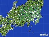 関東・甲信地方のアメダス実況(風向・風速)(2021年11月08日)