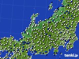 2021年11月08日の北陸地方のアメダス(風向・風速)