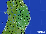 岩手県のアメダス実況(降水量)(2021年11月09日)