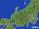 2021年11月09日の北陸地方のアメダス(風向・風速)